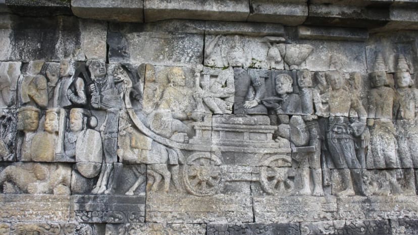 Borobuduro šventyklos akmens reljefai
