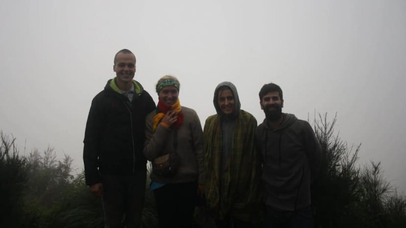 Keliautojai prie Bromo ugnikalnio